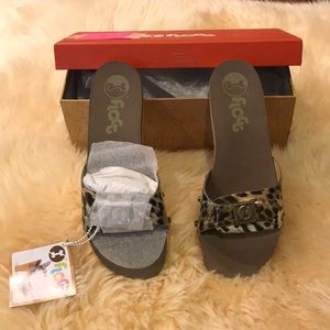Floggs Leopard Print Sandal Size 7.5 NWOT